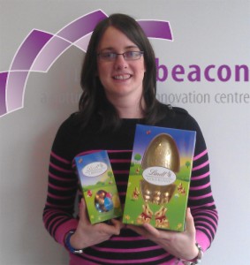 Laura Scarman with her prize