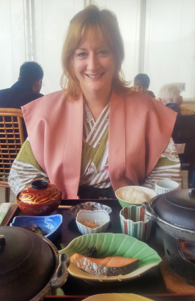 Enjoying breakfast in Japan Enjoying breakfast in Japan
